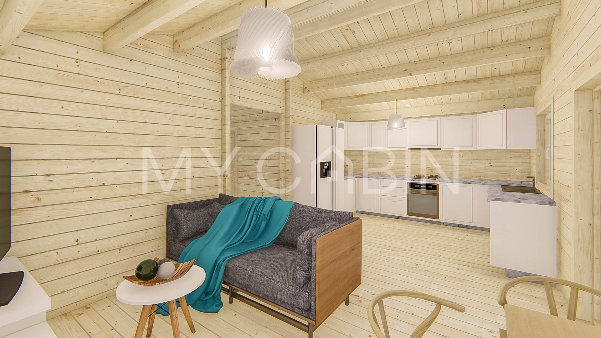 Three Bed A Log Cabin 7m x 12.5m - MyCabin.ie